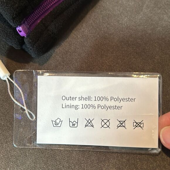 Lychee Heated Vest Unisex with Power Bank Black with Purple Trim Size L NEW - Picture 14 of 14